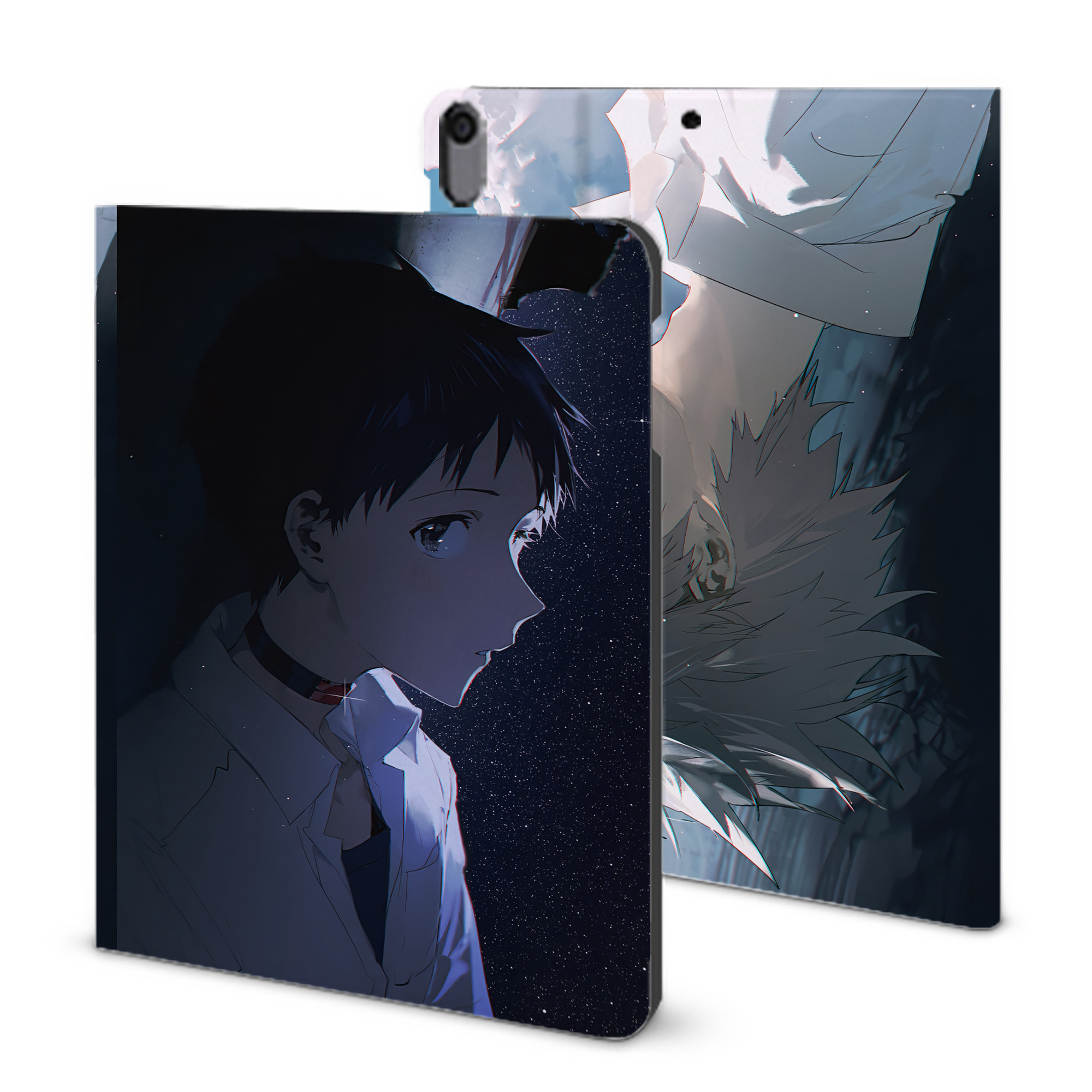 （画像用） EVA 新世紀エヴァンゲリオン IPad ケース ブック型 PUレザー TPU 耐衝撃 軽量 薄型 ペン収納なし 全面保護 IPad 各モデル対応